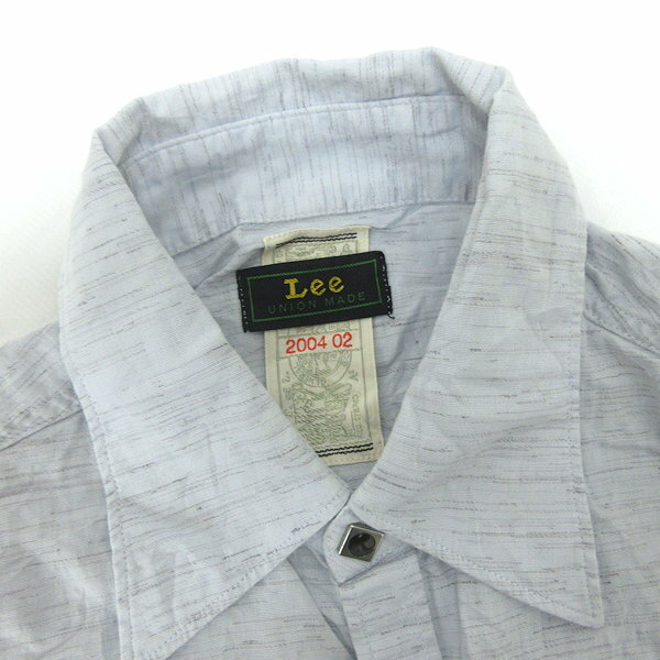 G■リー/LEE UNIONMADE 長袖シャツ/コットン【M】薄青系/men's/94【中古】■