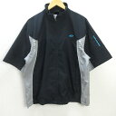H■パラディーゾ/PARADISO 半袖ゴルフジャンパー ウェア【L】黒/MENS■28【中古】