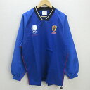 Q■JFA 2004 オリンピック サッカー日本代表 プルオーバー トレーニングジャケット/ウェア■青【メンズL】MENS/76【中古】