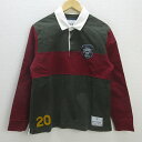 G■エディーバウアー/EDDIEBAUER 長袖ラガーシャツ/コットン【M】緑/men's/79【中古】■