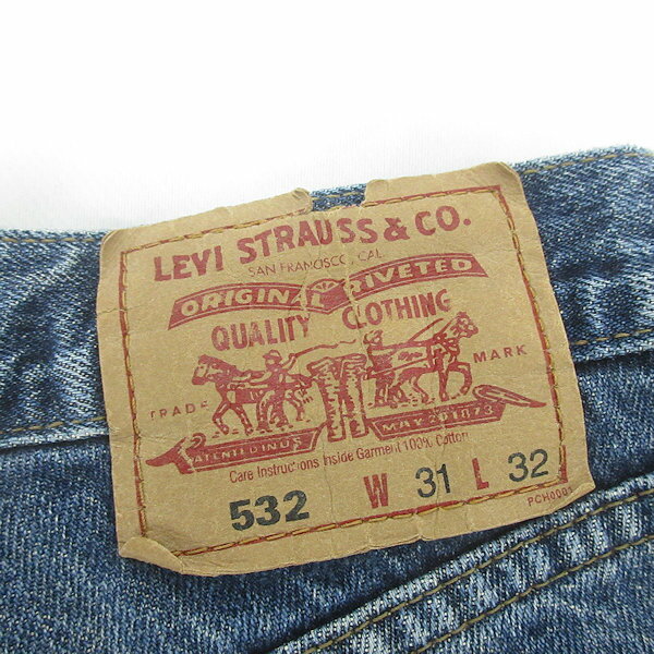 H■リーバイス/Levi's 532 スリムストレートデニムパンツ ジーンズ【W31 L32】MENS■70 【中古】