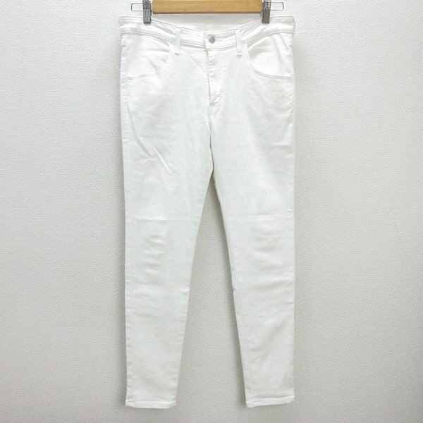 H■リー/LEE LM1360 ホワイトカラーパンツ ストレッチ スキニーパンツ【M】白/MENS■140【中古】