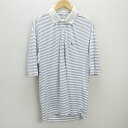 G■ナイキ/NIKE 半袖ドライポロシャツ/スポーツウェア【L】白系/men's/87【中古】■