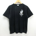 G■ランドリー/Laundry プリントTシャツ/コットン【L】黒/men's/103【中古】■(4)