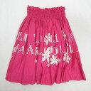 D■フラダンス用・ハワイ製■HAWAII I.D. パウスカート ハワイアン【S】ピンク/180【中古】