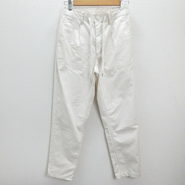 H■ディッキーズ/Dickies ワンタック入り イージーパンツ スリムパンツ【M】白/MENS■109 【中古】
