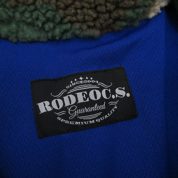 G■ロデオクラウンズ/RODEO CROWNS ボアベスト/迷彩柄【M】緑系/LADIES/15【中古】■