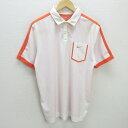 G■ナイキ/NIKE GOLF DRY-FIT 半袖ドライポロシャツ/ゴルフウェア【XL】黒/men's/88【中古】■