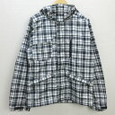 D■グラバークリーク/GRAVER CREEK チェック柄 スノボウェア JKT【M】白黒/MENS/45【中古】