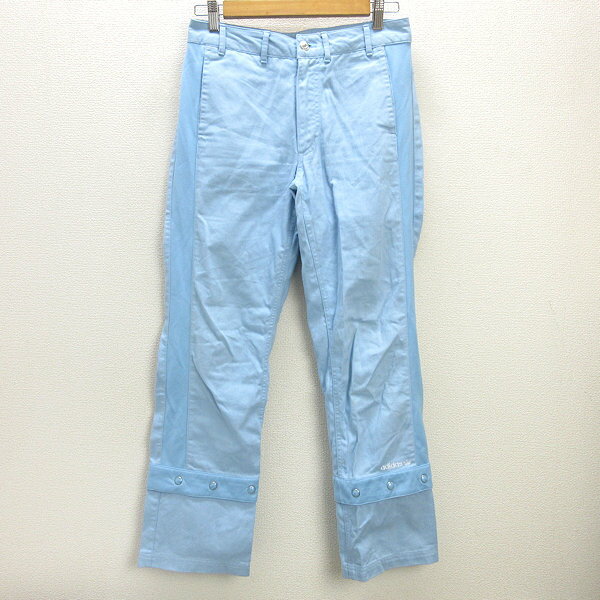 H■アディダス/adidas HE6851 TWILL TRACK PANT コットンパンツ【L】水色/MENS■18【中古】