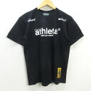 G■アスレタ/ATHLETA Tシャツ/フットサル トレーニングウエア【M】黒/men's/18【中古】■