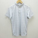 G■プーマ/PUMA 半袖ドライポロシャツ/スポーツウェア【L】白灰/men's/84【中古】■