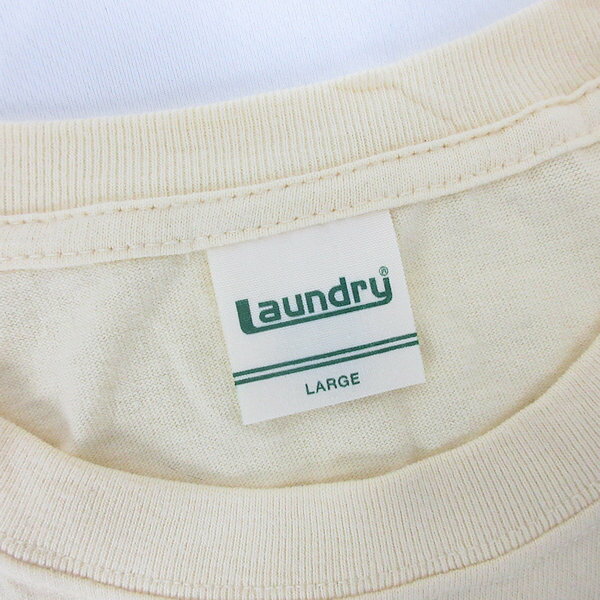 G■ランドリー/Laundry プリントTシャツ/コットン【L】黄/men's/93【中古】■