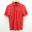 G■マンシングウェア/Munsingwear 半袖ポロシャツ/ゴルフウエア【M】赤/men's/50【中古】■(4)