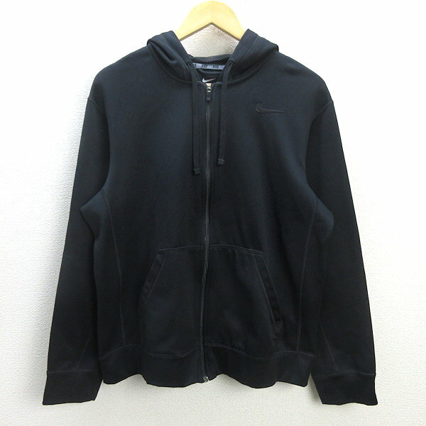 G■ナイキ/NIKE THERMA-FIT フルジップパーカー【L】黒/men's/23【中古】■