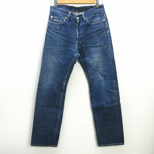 G■ユナイテッドアローズ/UNITED ARROWS B&Y ストレートデニム/ジーンズ【30】紺/men's/48【中古】■