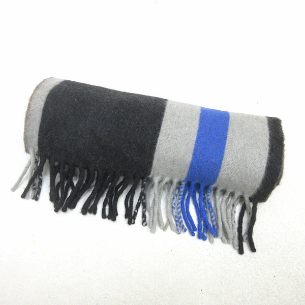 D■エディフィス/ALEX BEGG for EDIFICE ウールブレンドマフラー/服飾小物■濃灰系/6【中古】