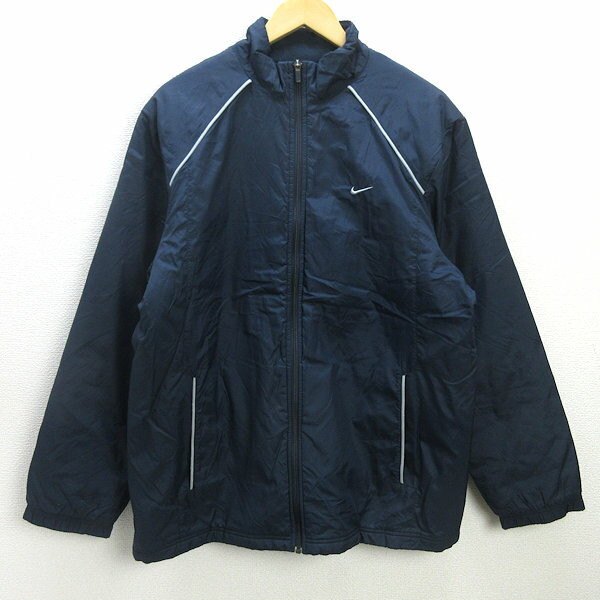 D■ナイキ/NIKE ナイロン 中綿入りジャケットJKT【XL】紺/MENS/40【中古】