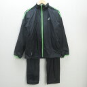 D■アデイダス/adidas トレーニングジャケット パンツ/上下セットアップ【M】黒/MENS/12【中古】