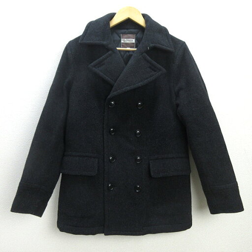 D■ユナイテッドアローズ/GLR 裏地キルティング ウールコート Pコート【M】濃灰/MENS/27【中古】 D■ユナイテッドアローズ/GLR 裏地キルティング ウールコート Pコート【M】濃灰/MENS/27【中古】