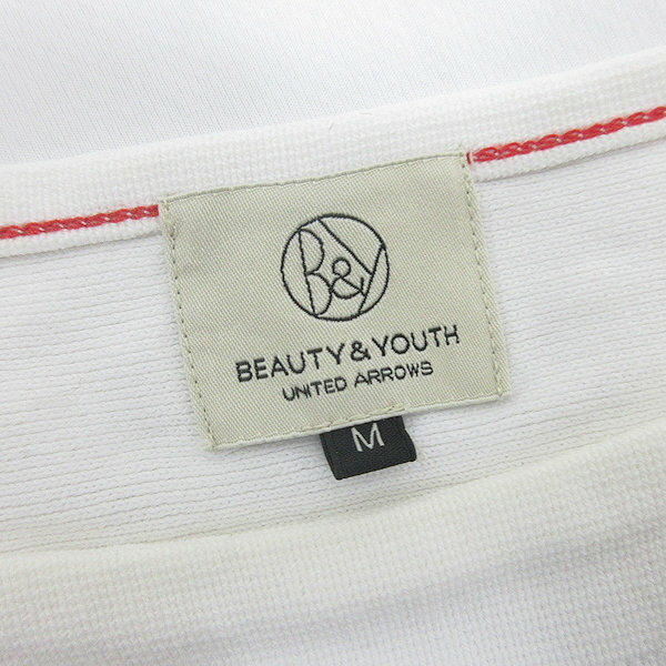 G■ユナイテッドアローズ/UNITED ARROWS B＆Y ロンT カットソー/ボーダー柄【M】白/men's/54【中古】■