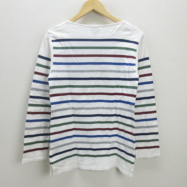 G■ユナイテッドアローズ/UNITED ARROWS B＆Y ロンT カットソー/ボーダー柄【M】白/men's/54【中古】■