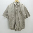 G■ビームス/BEAMS 半袖シャツ/コットン【S】ベージュ/men's/39【中古】■(4)