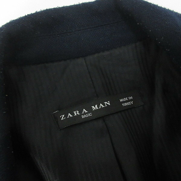 H■トルコ製■ザラマン/ZARA MAN スウェットテーラードジャケット【S】紺/MENS■72【中古】