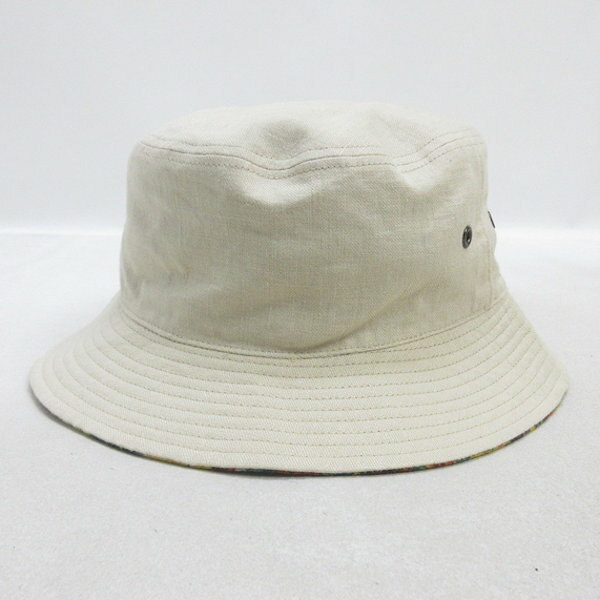 C■カシラ/CA4LA リバーシブル ヤシの木総柄 バケットハット/アウトドアハット 帽子 黄ベージュ/MENS■9..