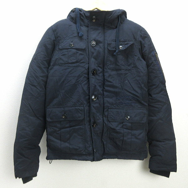 D■ラッセル/RUSSELL ATHLETIC ナイロン ダウンジャケット JKT【M】紺/MENS/112【中古】