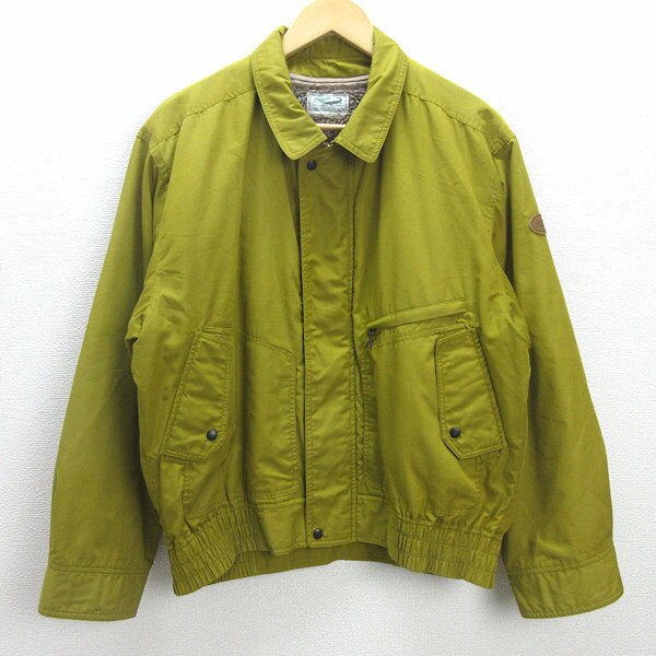 H■クロコダイル/CROCODILE ライナー付き スイングトップジャケット【L】芥子色/MENS■47【中古】