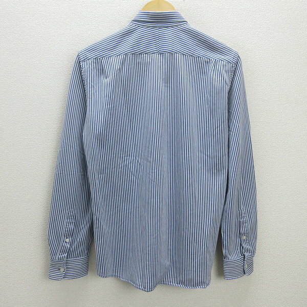 G■ユナイテッドアローズ/UNITED ARROWS GRL 長袖BDシャツ/ストライプ柄【M】紺/men's/76【中古】■