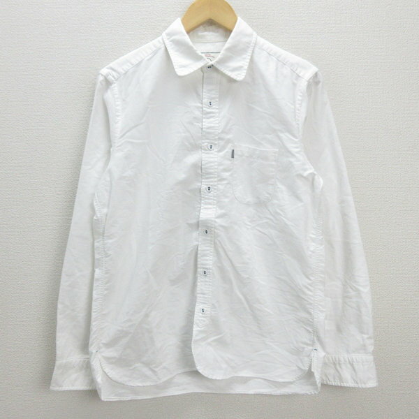 G■エーグル/AIGLE 長袖シャツ/コットン【M】白/men 039 s/68【中古】■