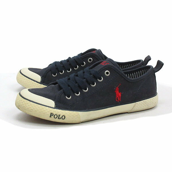 ◇ 【24.5cm】ラルフローレン/POLO Ralph Lauren キャンバススニーカー 紺/LADIES/52【中古】