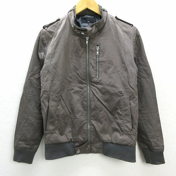 ◇ ハレ/HARE コットンライダースジャケット ブルゾン JKT【M】茶/MENS/265【中古】