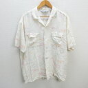 z■ニコアンド/niko and...HAWAIIANSTYLE 半袖シャツ【L】白系/men's/78【中古】■
