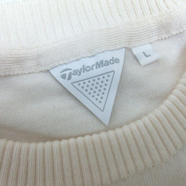 z■テイラーメイド/TaylorMade ニットセーター/ゴルフウエア【L】白/レディース/28【中古】