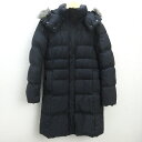 H■ユニクロ/UNIQLO 212-079260 ライトウェイトダウンフーデットコート【M】黒/LADIES■104【中古】