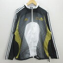 D■アディダス/adidas SOCCER SHOP Pernatorta トレーニングジャケット JKT【O】黒/MENS/118【中古】