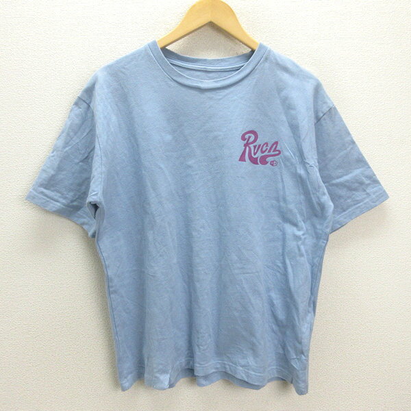 G■ルーカ/RVCA バックプリントTシャツ/BE041-Z03【S】水色/men's/68【中古】■