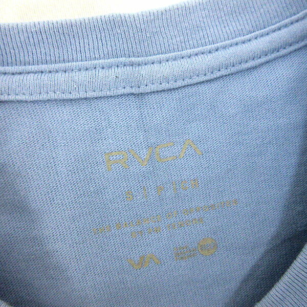 G■ルーカ/RVCA バックプリントTシャツ/BE041-Z03【S】水色/men's/68【中古】■