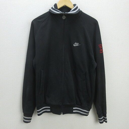 H■ナイキ/NIKE EVOLVE 32 スウォッシュロゴ フルジップ スウェットジャケットJKT【XL】黒/MENS■31【中古】 H■ナイキ/NIKE EVOLVE 32 スウォッシュロゴ フルジップ スウェットジャケットJKT【XL】黒/MENS■31【中古】