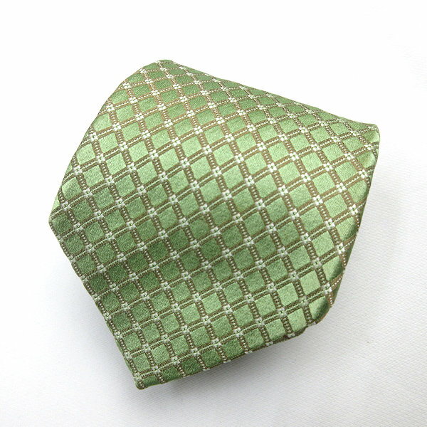 G■ITALY製■エルメネジルド・ゼニア/Ermenegildo Zegna 総柄/シルクネクタイ■緑/men's/18【中古】■