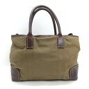 Q■ゲンテン/GENTEN キャンバストートバッグ■茶/BAGレトロ/2【中古】