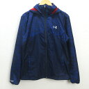 D■アンダーアーマー/UNDER ARMOUR ウィンドブレーカー/トレーニング【MD】青 紺/MENS/22【中古】