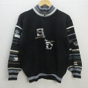 G■アダバット/adabat ニットセーター/刺繍【2】紺/men's/10【中古】■
