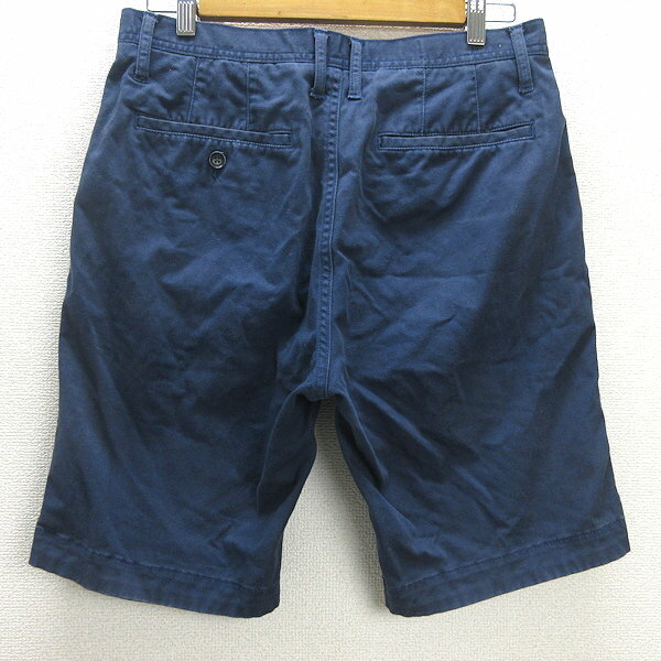 H■ナノユニバース/nano universe コットンショーツ ハーフパンツ【M】紺/MENS■82【中古】