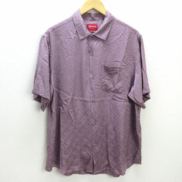 18SS /Supreme Jacquard Logo Silk Polo ポロシャツ ジャカード