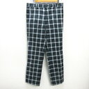 G■フットジョイ/footjoy チェックパンツ/ゴルフウェア【81】黒緑/men's/31【中古】■(4)