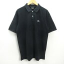G■テーラーメイド/TaylorMade 半袖ポロシャツ/ゴルフウェア【O】黒/men's/116【中古】■
